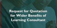 Request for Quotation for Wider Benefits of Learning Consultant